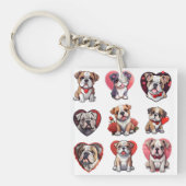 Valentijn Bulldog Sleutelhanger (voorkant)