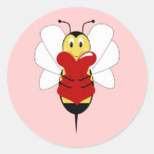 Valentijn Bumble Bee Sticker (Voorkant)