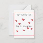 Valentijn Bumblebee Daisy Pink Heart Cute Notitiekaartje (Achterkant)