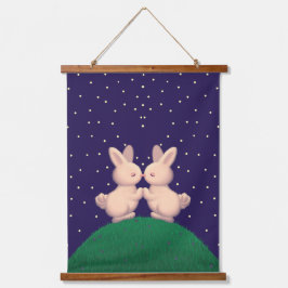 Valentijn Bunnies Hangend Wandkleed