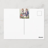 Valentijn Bunnies in blauw Briefkaart (Achterkant)