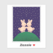 Valentijn Bunnies Sticker (Vel)