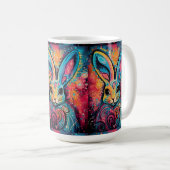 Valentijn Bunny Positieve vibes harten Koffiemok (Voorkant rechts)