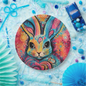 Valentijn Bunny Positieve vibes harten Papieren Bordje (Feest)