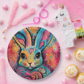 Valentijn Bunny Positieve vibes harten Papieren Bordje (Feest)