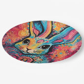 Valentijn Bunny Positieve vibes harten Papieren Bordje (Gekanteld)