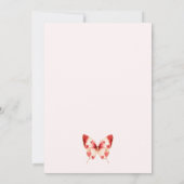 Valentijn Butterfly Bridal Shower Uitnodiging (Achterkant)