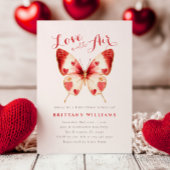 Valentijn Butterfly Bridal Shower Uitnodiging