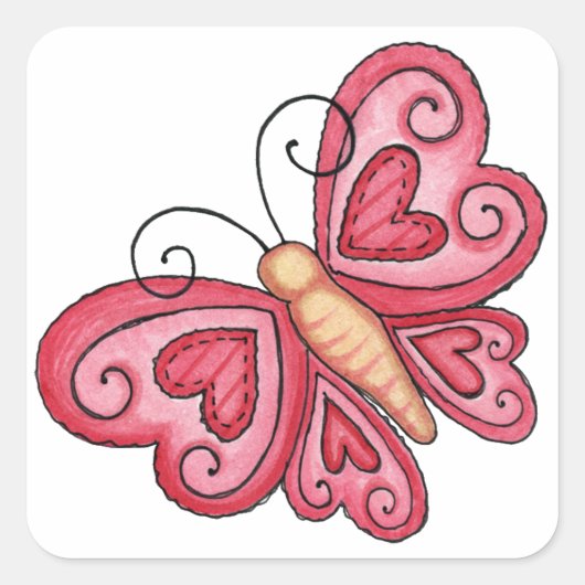 Valentijn Butterfly - Stickers (Voorkant)