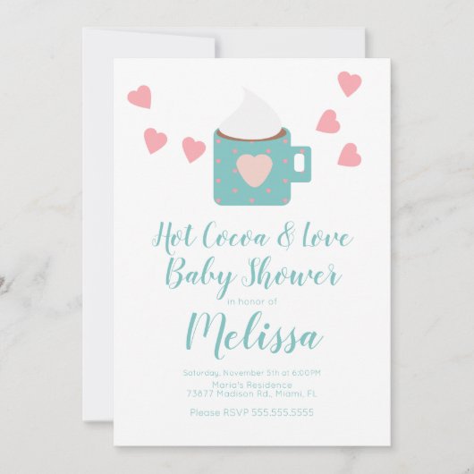 Valentijn Caca Campfire Mok Baby shower Blauwgroen Kaart (Voorkant)