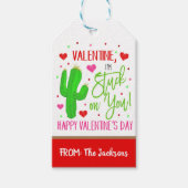 Valentijn Cactus Gift Label Cadeaulabel (Voorkant)