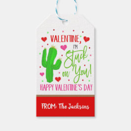 Valentijn Cactus Gift Label Cadeaulabel