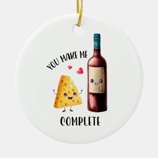 Valentijn cadeau dat je me compleet maakt keramisch ornament (Voorkant)