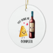 Valentijn cadeau dat je me compleet maakt keramisch ornament (Links)
