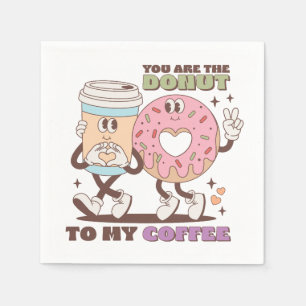 Valentijn cadeau Je bent de donut voor mijn koffie Servet