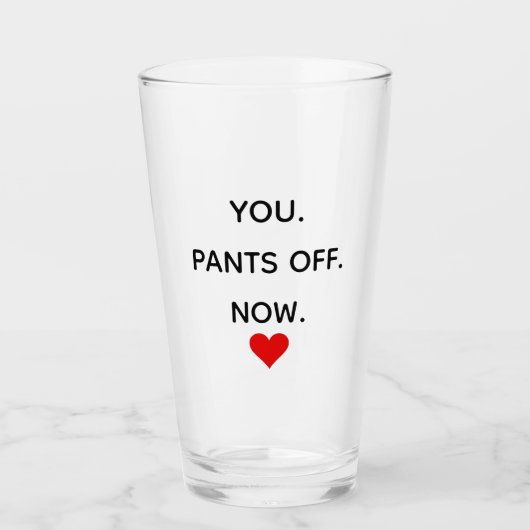 valentijn cadeaus, Valentijnsdag grappige pint Glas (Voorkant)
