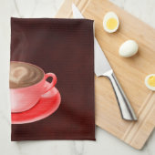 Valentijn Cappuccino Art Heart Theedoek (Quarter Fold)