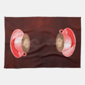 Valentijn Cappuccino Art Heart Theedoek (Horizontaal)