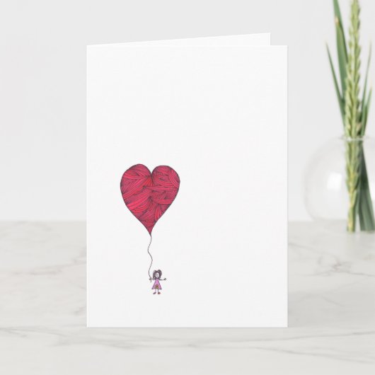 Valentijn Card - geen woorden - hartballon Feestdagen Kaart (Voorkant)