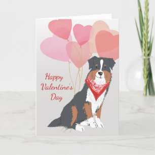 Valentijn Card van Australian Shepherd Dog Hearts Feestdagen Kaart