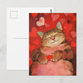 Valentijn Cat Briefkaart (Voorkant / Achterkant)