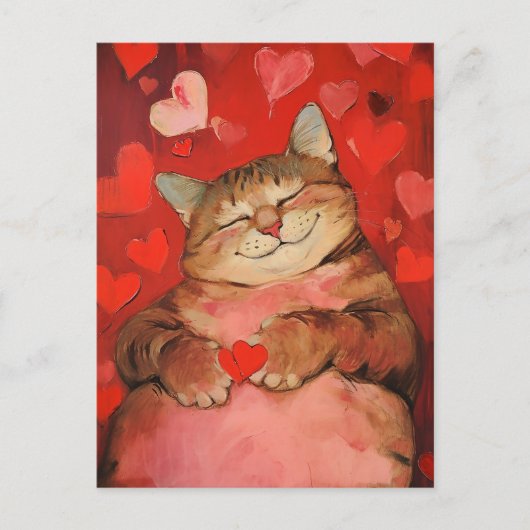 Valentijn Cat Briefkaart (Voorkant)