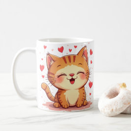 Valentijn Cat Love Cat Valentijnse  Koffiemok
