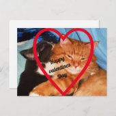 VALENTIJN CAT LOVE FEESTDAGENKAART (Voorkant / Achterkant)