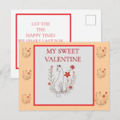 Valentijn Cat Post Kaart (Voorkant / Achterkant)