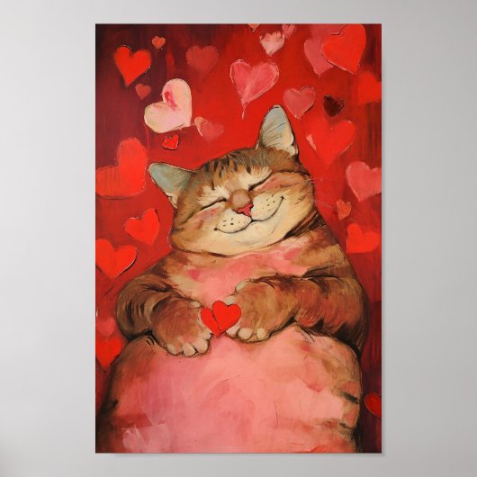 Valentijn Cat Poster (Voorkant)