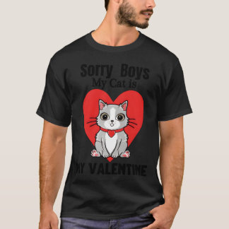Valentijn cat retro t-shirt