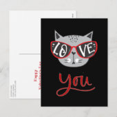 Valentijn Cat | VAN JOU Fijne Valentijnsdag Feestdagenkaart (Voorkant / Achterkant)