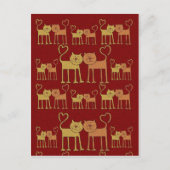 Valentijn Cats in Love Grain Texture Briefkaart (Voorkant)