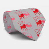 Valentijn Cats-Valentijn Stropdas lichtgrijze acht (Opgerold)