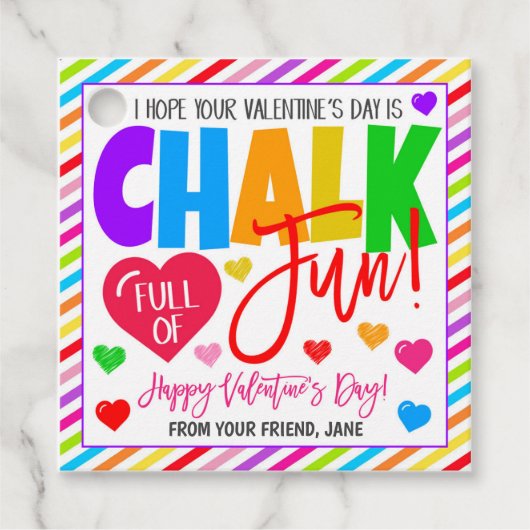 Valentijn Chalk Gift Label (Voorkant)