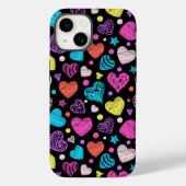Valentijn Chalk Hearts | iPhone 14 Hoesje-Mate Case-Mate iPhone Case (Achterkant)