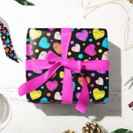 Valentijn Chalk Hearts | Valentijn Gift Wrap Cadeaupapier