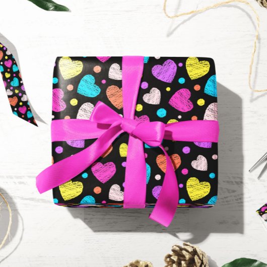 Valentijn Chalk Hearts | Valentijn Gift Wrap Cadeaupapier