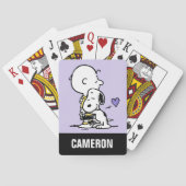 Valentijn Charlie Brown en Snoopy spelen kaarten (Achterkant)