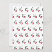 Valentijn Cherry Berry Sweetheat Heart Baby shower Kaart (Achterkant)