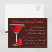 Valentijn Cherry Martini Briefkaart (Voorkant / Achterkant)