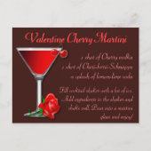 Valentijn Cherry Martini Briefkaart (Voorkant)