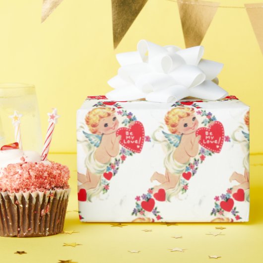  Valentijn Cherub Angel Be My Love Cadeaupapier (Verjaardagsfeest)