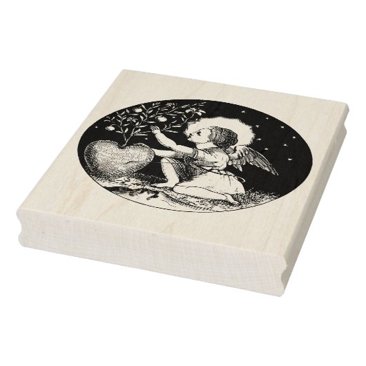 Valentijn Cherub Angel Cupid met hartstempel Rubberstempel (Stempel)