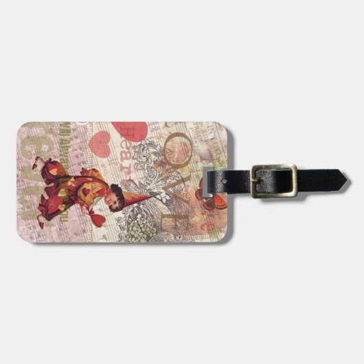 Valentijn Cherub Bagagelabel (Voorkant horizontaal)