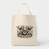  Valentijn Cherub Canvas tas | Romantische engel (Voorkant)