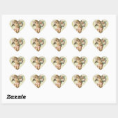 Valentijn Cherub Hart Sticker (Vel)