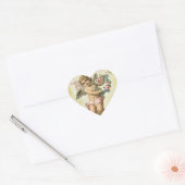 Valentijn Cherub Hart Sticker (Envelop)