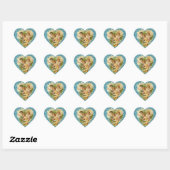 Valentijn Cherub Hart Stickers (Vel)