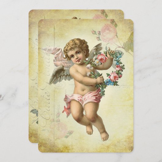 Valentijn Cherub Kaart (Voorkant / Achterkant)